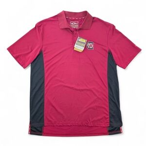 Drake South Carolina Gamecocks Polo Shirt Men's XL Red Black Stretch NCAA NWT